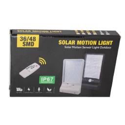 Foco Solar 48 W Con Sensor Fotoclula Y Control